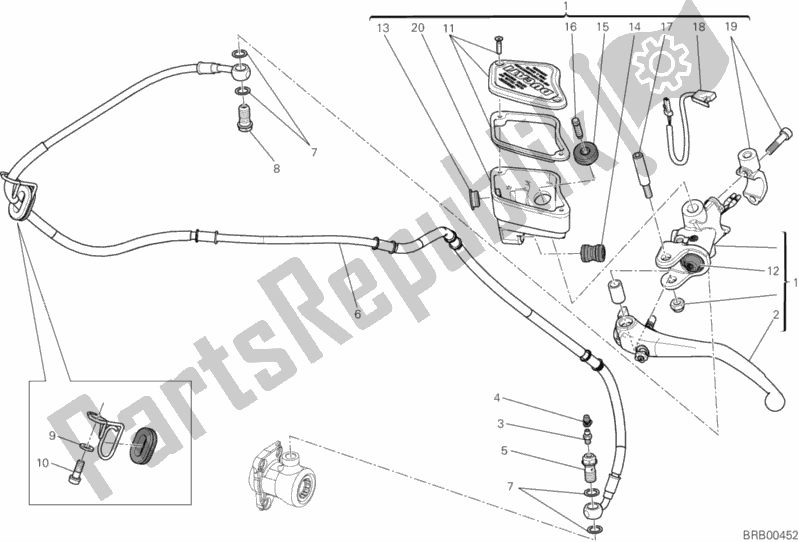 Todas las partes para Cilindro Maestro Del Embrague de Ducati Diavel Brasil 1200 2012